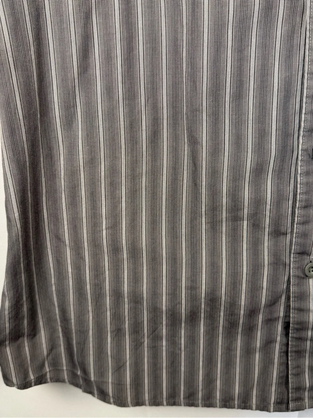 The North Face Gray Striped Button Down Shirt XXL Short Sleeve